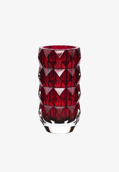 Baccarat Small Louxor Crystal Vase In Red