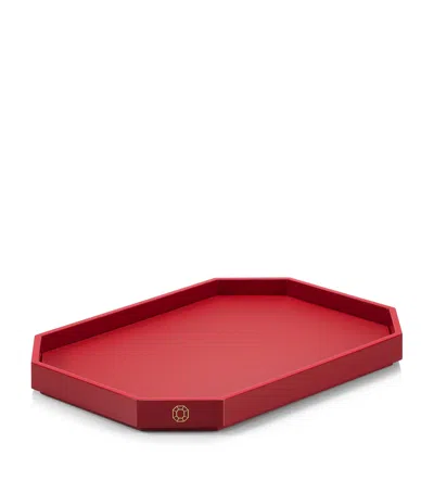 Baccarat Small Octagone Tray In Red