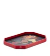 Baccarat Small Octogone Pegasus Tray In Red