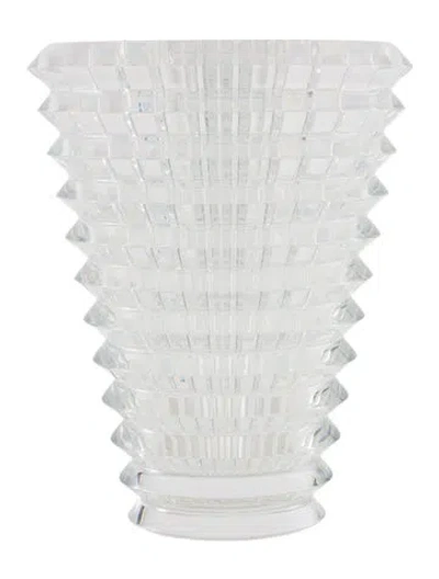 Pre-owned Baccarat Small Oval Eye Vase In Transparent