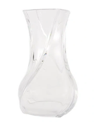 Pre-owned Baccarat Small Serpentine Crystal Vase In Transparent