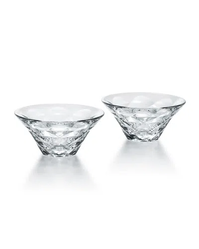 Baccarat Small Swing Dishes, Set Of 2 In White