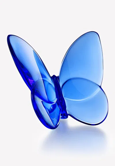 Baccarat Special Order- Papillion Lucky Butterfly In Crystal In Blue