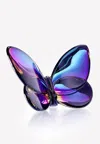 Baccarat 2.5 Lucky Crystal Butterfly In Blue Scarabee In Gray