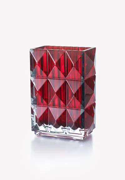 Baccarat Special Order-louxor Crystal Vase In Red