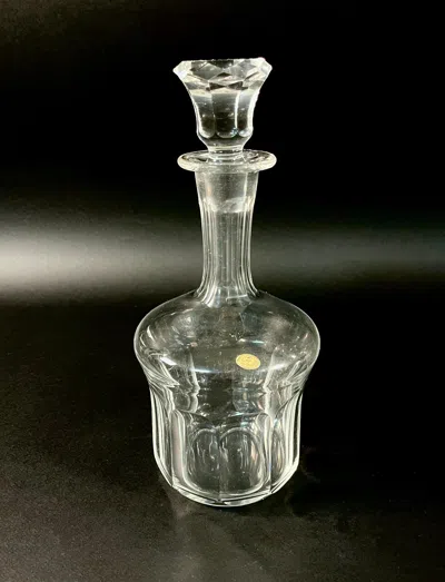 Pre-owned Baccarat Style Crystal Bottle, Mid-century Modern, France, 1965 In Gray