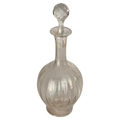 Pre-owned Baccarat Style Crystal Rond Perfection Decanter France 20th Century In Transparent