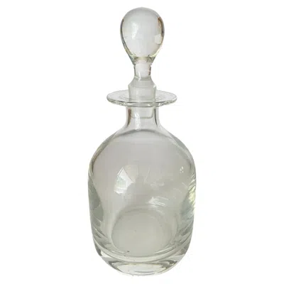 Pre-owned Baccarat Style Crystal Rond Perfection Whiskey Decanter France 20th Century In Transparent