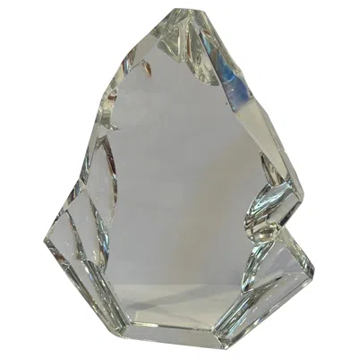 Pre-owned Baccarat Stylized Iceberg Sculpture / Paperweight By  In Gray
