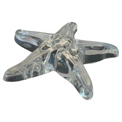 Pre-owned Baccarat Stylized Starfish Sculpture / Paperweight By  In Gray