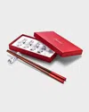 Baccarat Swing Set Of 5 Lead Crystal Chopsticks Holders In Clear
