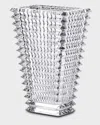 Baccarat Large Rectangular Crystal Eye Vase In Clear
