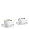 Baccarat Talleyrand Tea Cups And Saucers - Set Of 2 In White