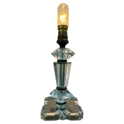 Pre-owned Baccarat Two Art Deco Lamps Itso  And Jacques Adnet, France Circa 1940 In Transparent