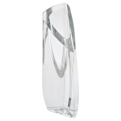 Pre-owned Baccarat Vintage  Heavy Lead Crystal Rose Bud Vase, France, Late 20th Century In Red
