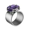 Baccarat Women's B Flower Silver Crystal Ring 2803712 In Silver Tone