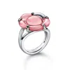 Baccarat Women's B Flower Silver Crystal Ring 2807210 In Silver Tone