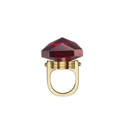 Pre-owned Baccarat Women's Bouchon De Carafe Vermeil Crystal Ring 2801224