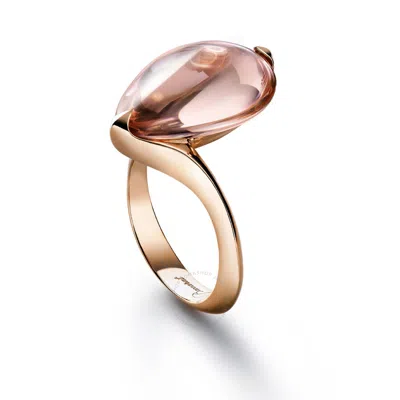 Baccarat Women's Fleurs De Psydlic Vermeil Pink Mirror Crystal Ring 2806958 In Gold-tone