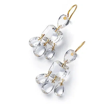 Pre-owned Baccarat Women's Mhdt Crystal Earrings 2810730