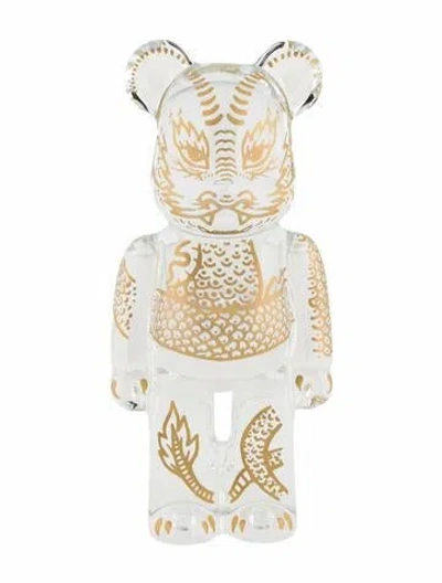 Pre-owned Baccarat X Bearbrick 2024 Limited Edition Lunar New Year Dragon Figurine W/ Tags In Gold