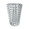 Baccarat Crystal Zig Zag Vase In Silver