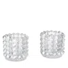 Baccarat Zig Zag Votives Candle Holders, Set Of 2 In Silver