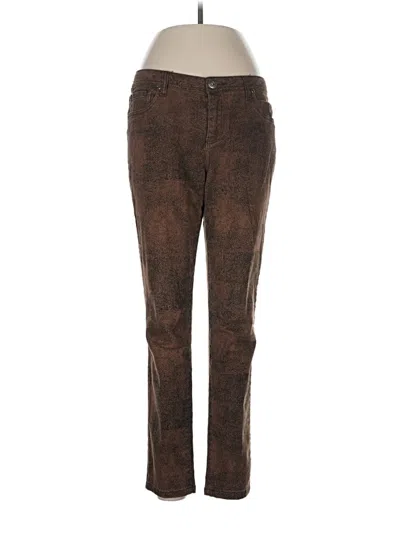 Pre-owned Baccini Casual Pants In Brown