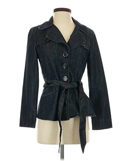 Pre-owned Baccini Denim Jacket In Black