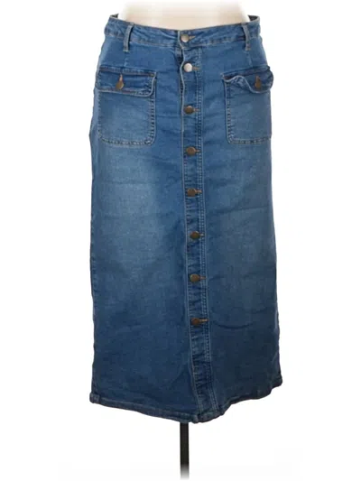 Pre-owned Baccini Denim Skirt In Blue