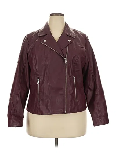 Pre-owned Baccini Jacket In Burgundy