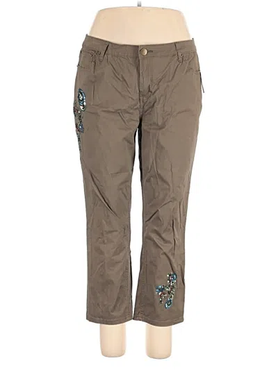 Pre-owned Baccini Khaki Pant In Brown