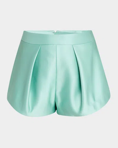 Bach Mai Pleated Bloomer Shorts In Celadon