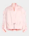 Bach Mai Sculpted Back Bomber Jacket In Ice Pink