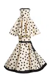 Bach Mai Strapless Tiered Flounce Gown In Multi