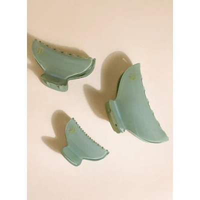 Bachca Large Hair Claw In Green