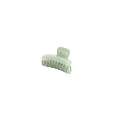 Bachca Aqua Green Opaline Hair Claw - Small In Gray