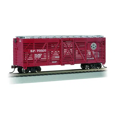 Bachmann 40 Ft. Ho Scale Ready To Run - Silver Series R - Southern Pacific No.70320 Stock Car Maroon
