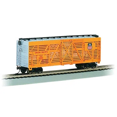 Bachmann 40 Ft. Ho Scale Ready To Run - Silver Series R - Union Pacific No.47754 Stock Car Yellow