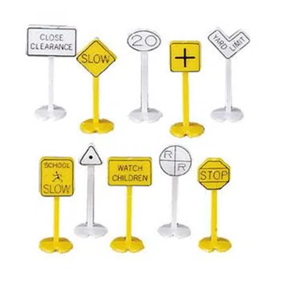 Bachmann Ho Railroad And Street Signs - 24