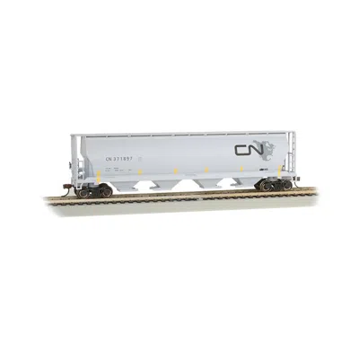 Bachmann Ho Scale Canadian National 4-bay Cylindrical Grain Hopper Car
