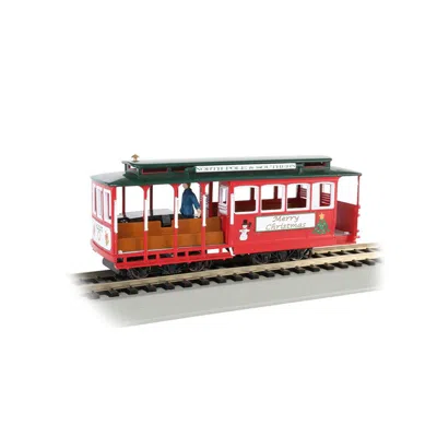 Bachmann Ho Scale Christmas Cable Car Model Train With Man