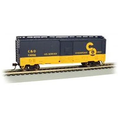 Bachmann Ho Scale Pullman-standard Ps-1 40 Ft. Steel Boxcar Silver Series Chesapeake & Ohio No.13098