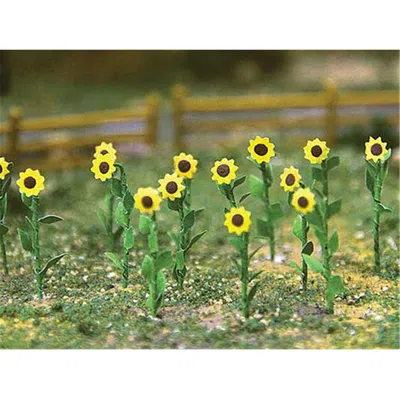 Bachmann Ho Scale Sunflowers 1 In. Tall - Pack Of 16