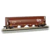 Bachmann N Scale 4 Bay Canadian National Cylindrical Grain Hopper, Oxide Red