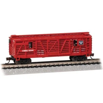 Bachmann N Scale Cb & Q Stock Model Car With Cattle