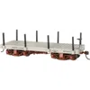 Bachmann On30 18 Ft. Wood Flatcar Spectrum Data Model Train Gray