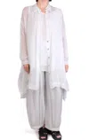 Baci Elastic Waist Harem Pant In Ice In White