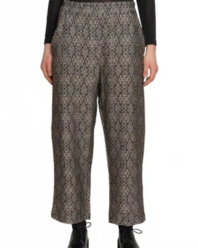 Baci Kaleido Elastic Waist Trouser In Black Silver