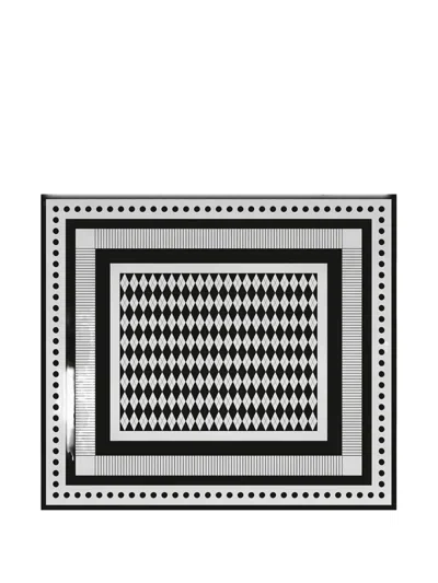 Baci Milano™ Geometric-pattern Tablecloth (160cm X 180cm) In Black